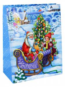 Пакет подарочный ПКП-6151 26,4*32,7*13,6 см с глянц. ламинацией 