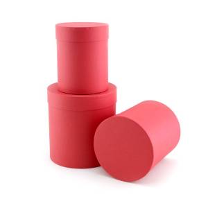 Коробка 14*14*15 см "Премиум мини" красный цилиндр