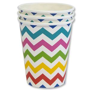Стаканы бумажные "Шеврон мульти" 250мл 6 шт