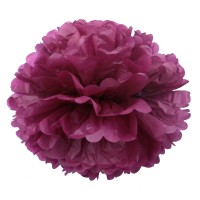 Помпон из бумаги 45 см (марсала)