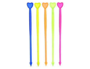 Пика для канапе  "Сердце" пласт. 9 см. 30 шт.                 