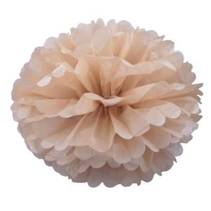 Помпон из бумаги 35 см. (кофейный) 