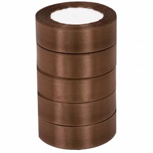 Лента атлас шоколад 25 мм*22,85 м в уп. (5 шт.) / 88029710