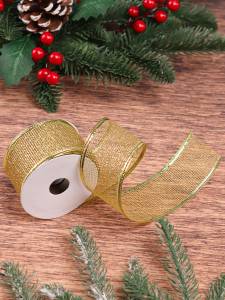 Лента Золото "Яркий глиттер" 5см*3м/НУ-5230