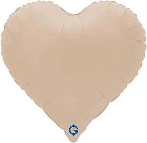 18" Сердце матовое Капучино (Grabo) / 183000MCAP