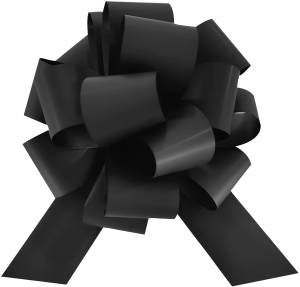 Бант-шар Черный матовый металл 13 см. / 661116