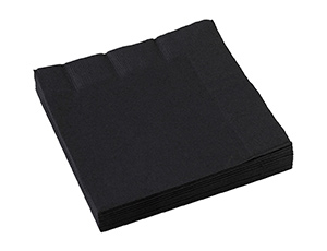 Салфетка черная 33 см 16шт.