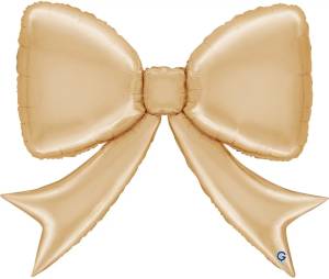 Бант белое золото металлик / Grabo G72276-P