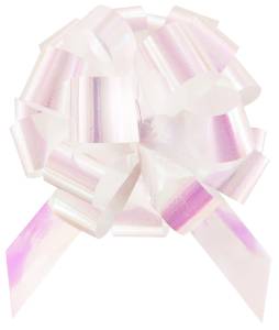 Бант-шар Белый Хамелеон, Северное сияние 10 см. / 661101