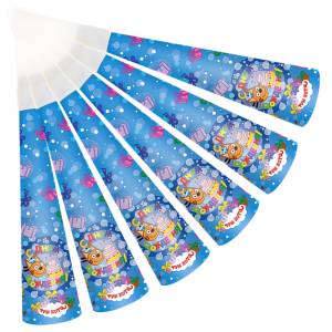 Горны Три Кота синие 6шт