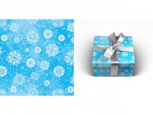 Бумага упак. Снежинки 70*100см /УБ-0690 Optima