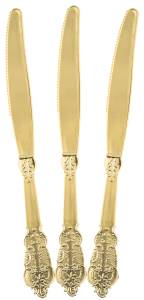 Ножи "Барокко" золото металлик 20 см., 10 шт. / 6234102