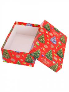 Коробка Новогодние елочки 36*24*8мм/Кор-2036