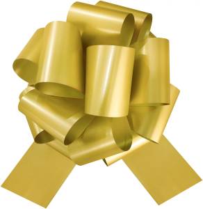 Бант-шар Золото матовый металл 21 см. / 661087