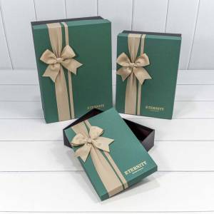 Коробка 33,5*25*11,5 см "ETERNITY" зеленый/черный