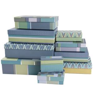 Коробка 22*16*6,5 см. "Модный микс" / 504633