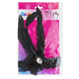 Повязка на голову с пером "Вечеринка Чикаго" 195011