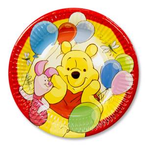 Тарелки  "Винни Пух и друзья" 20 см. 8 шт.
