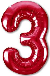 Цифра 3 - 40" Slim Красный (Россия) / 756294/1207-5014