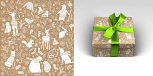 Бумага упак. Зимний лес 70см*10м (10лист в рул) /10-05-0033