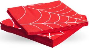 Салфетки "Паутина" красные  33х33см 20шт / 6015052