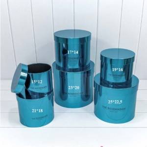 Коробка Цилиндр 15*12 см "THE ROSEMADAM" Синий