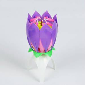 Свеча д/торта музыкальная "Цветок" 2385924