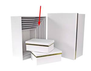 Коробка Золотой кант белый 27*20*11.5