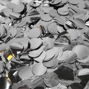 Конфетти для шаров "Кружки Серебро" 1 см 50 гр./6014729