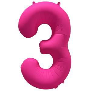 40" Цифра "3" Неон Pink / Китай 1207-6155