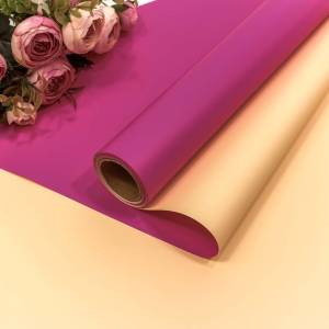 Пленка матовая Малиновый/Оранжево-желтый 0,58*10 м. / 1304/36