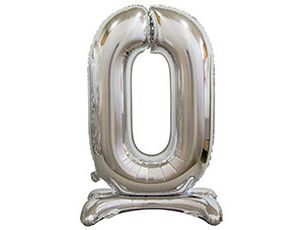 30" Цифра на подставке "0" серебро/ Китай 1207-3646