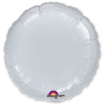 Круг металлик серебро 18" (Анаграм) / 1204-0017