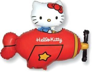 Hello Kitty самолет красный / Flexmetal