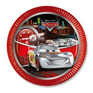 Тарелки "Тачки Гонщики" 16 см. 8 шт.