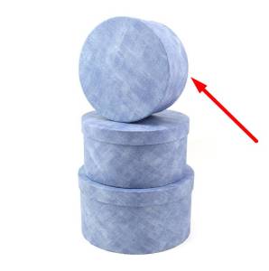 Коробка 19217-МВ Джинса шляпная коробка 18-18-8,5