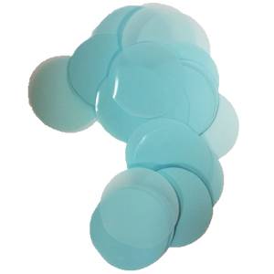 Конфетти "Круги п/э голубые" 35 мм.,100 гр..