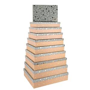 Коробка 40*30.5*8.3 см "Золотые звезды"