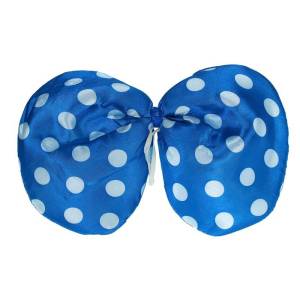 Ободок Бантик синий горох