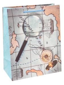 Пакет подарочный ППК-7440 26,4*32,7*13,6 см крафт-бумага