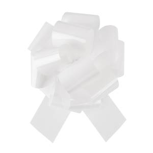 Бант лаковый Белый 21 см / 661066