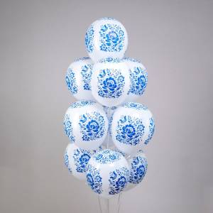 12" Дымковская игрушка, 1 дизайн, 25 шт (Тайланд) / ч59973