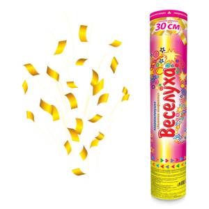 Пневмохлопушка Золотое конфетти 30 см. (8230-Z)