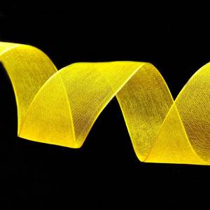 Лента Органза Золото / 25мм*22,85 м