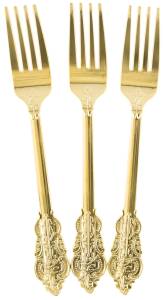 Вилки "Барокко" золото металлик 18,5 см., 10 шт. / 6234101