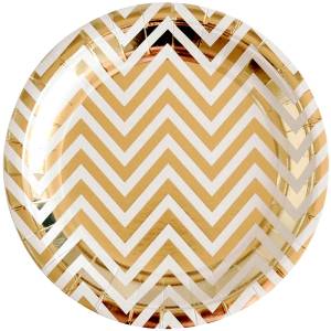 Тарелка  "Зигзаги Золото" 9", 6 шт./6224011