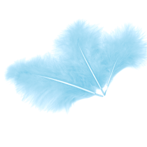 Набор перьев светло-голубые (10-15 см) 30 шт./ 6015520