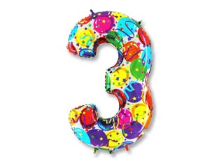 Цифра "3" -  Шары /Grabo                     