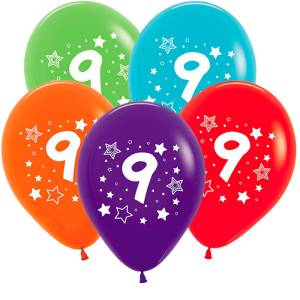 Цифра "9 Звезды" 12" пастель ( Колумбия)