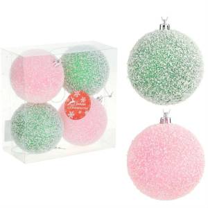 Набор шаров d-8 см."Заснеженный микс" 1307160